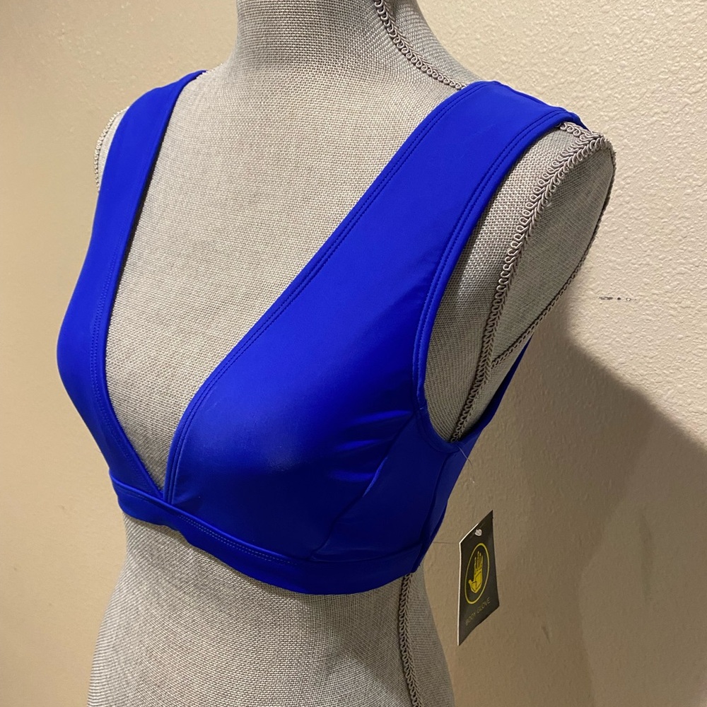 Body Glove Blue Swimming Top with Plunging V-Neckline